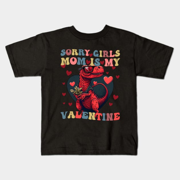 Valentine's Day Gifts for mother Funny Sorry Girls, Mom's My Valentine Kids T-Shirt by CHNSHIRT